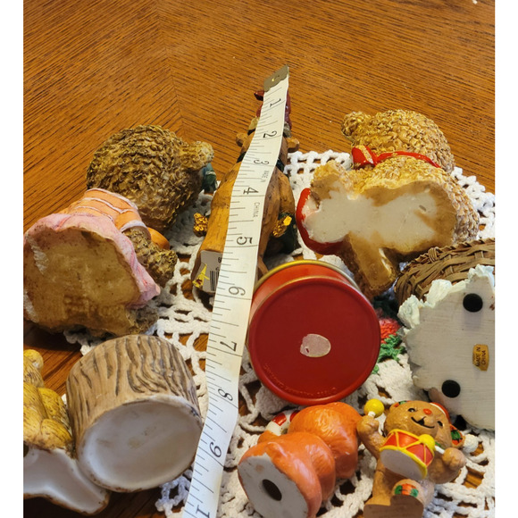 Lot of Vintage Teddy Bear Figurines Resin Rubber Miniatures Sculptures Ornaments - Picture 2 of 9